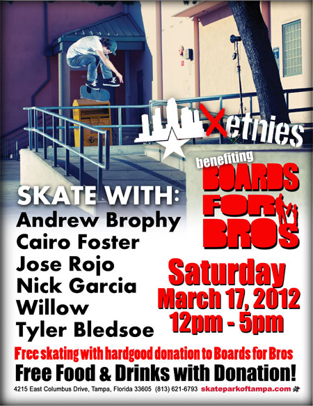 etnies team benefiting Boards for Bros on March 17